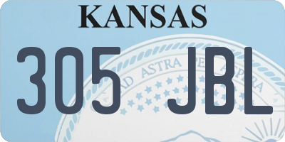 KS license plate 305JBL