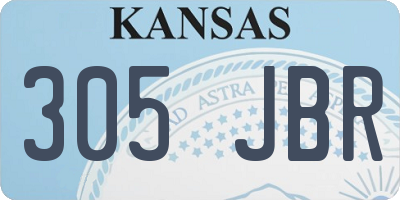 KS license plate 305JBR