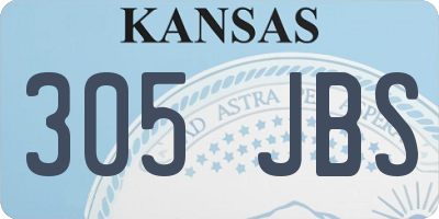 KS license plate 305JBS