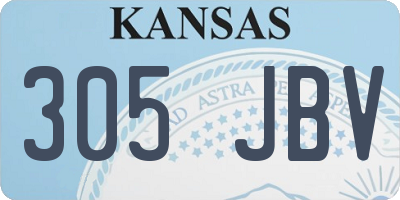 KS license plate 305JBV