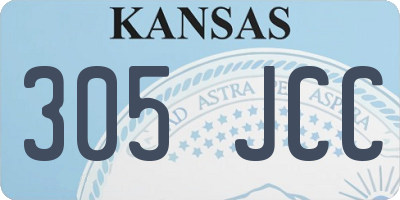 KS license plate 305JCC