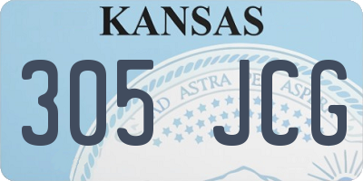 KS license plate 305JCG