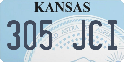 KS license plate 305JCI