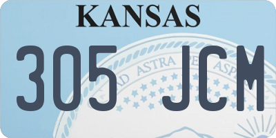 KS license plate 305JCM