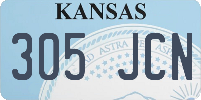 KS license plate 305JCN