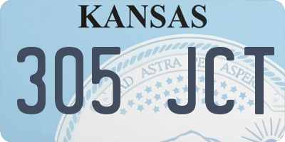 KS license plate 305JCT