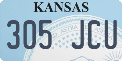 KS license plate 305JCU