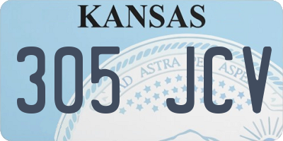 KS license plate 305JCV