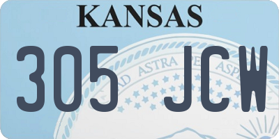 KS license plate 305JCW