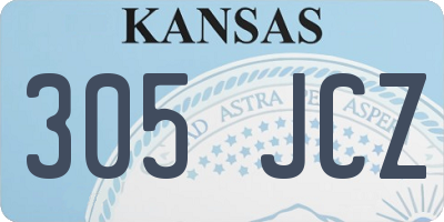 KS license plate 305JCZ