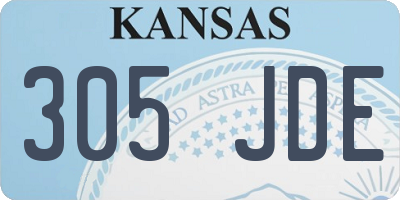 KS license plate 305JDE