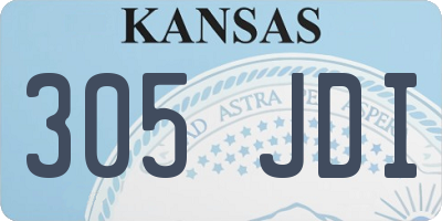 KS license plate 305JDI