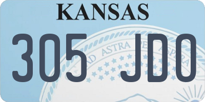 KS license plate 305JDO