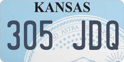 KS license plate 305JDQ