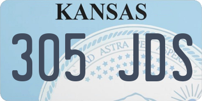 KS license plate 305JDS