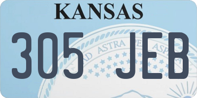 KS license plate 305JEB