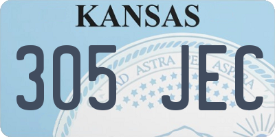 KS license plate 305JEC