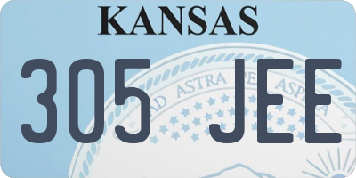 KS license plate 305JEE