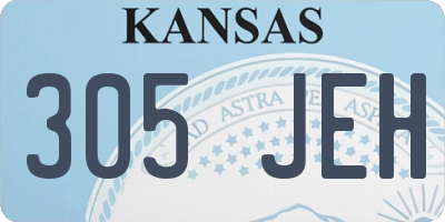 KS license plate 305JEH