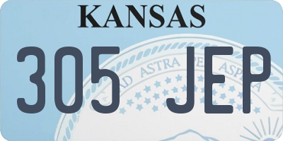 KS license plate 305JEP