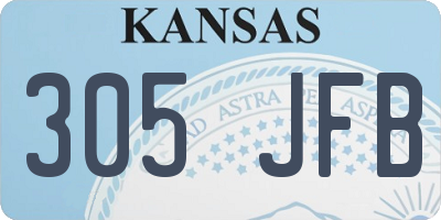 KS license plate 305JFB