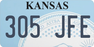 KS license plate 305JFE