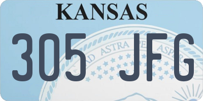 KS license plate 305JFG