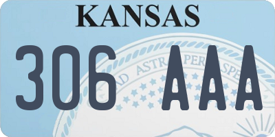 KS license plate 306AAA