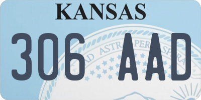 KS license plate 306AAD