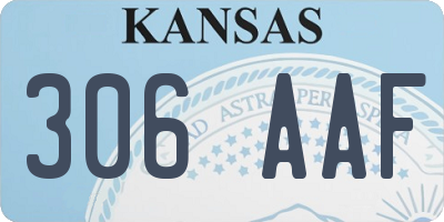 KS license plate 306AAF