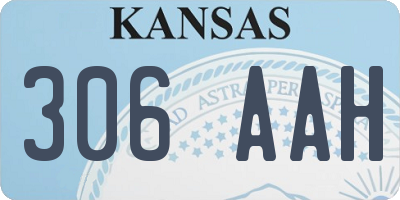 KS license plate 306AAH