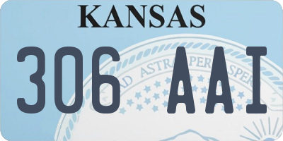 KS license plate 306AAI