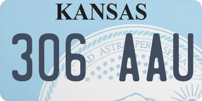KS license plate 306AAU