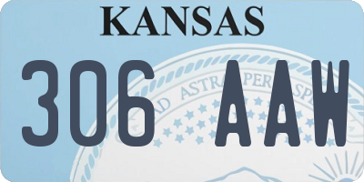 KS license plate 306AAW