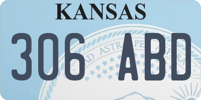 KS license plate 306ABD