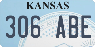 KS license plate 306ABE