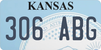 KS license plate 306ABG