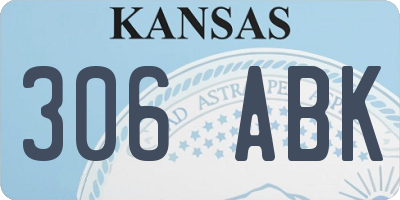 KS license plate 306ABK