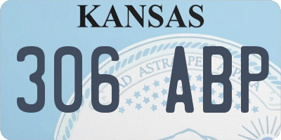 KS license plate 306ABP