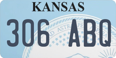 KS license plate 306ABQ