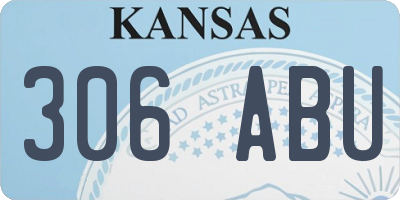 KS license plate 306ABU