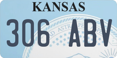 KS license plate 306ABV
