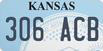 KS license plate 306ACB