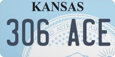 KS license plate 306ACE