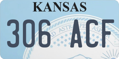 KS license plate 306ACF