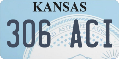 KS license plate 306ACI