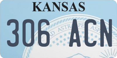 KS license plate 306ACN