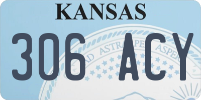 KS license plate 306ACY