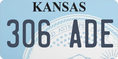KS license plate 306ADE