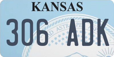 KS license plate 306ADK